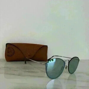 Ray-Ban Silver and Green Sunglasses